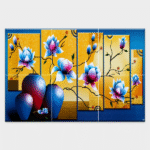Flowers - TACTILE DECOR - Vitrified Poster Tiles - 6pc. - 4759