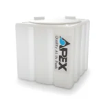 Close-up of Apex 50L Water Tank showing durable Virgin Polyethylene (LLDPE) surface.