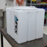 Outdoor kitchen in an Indian café with Apex 50L loft tank providing clean water.