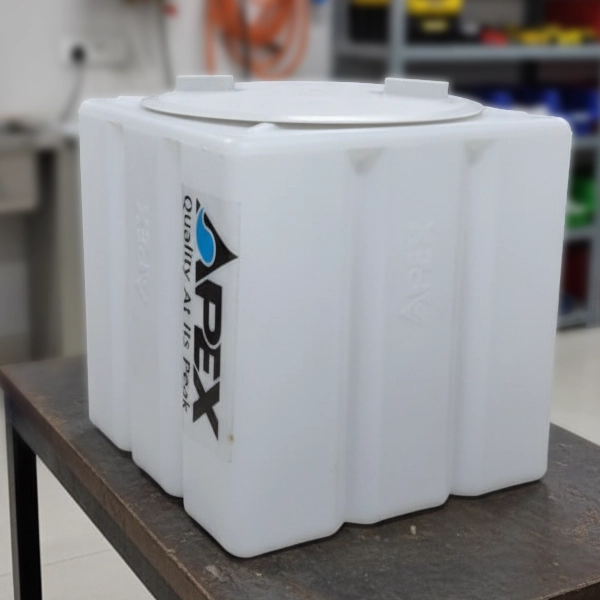 Outdoor kitchen in an Indian café with Apex 50L loft tank providing clean water.