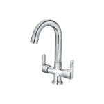 Alixir - SILVER Series - Central Hole Basin Mixer with Reg. Swinging Spout