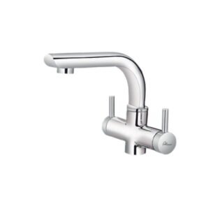 Alixir - VERTU Series - Central Hole Basin Mixer with Reg. Swinging Spout