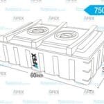 750 Litre - Apex - Loft Water Tank