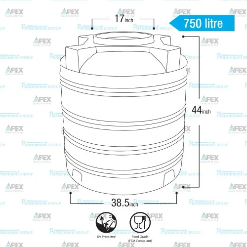 750 Litre - Apex Water Tank - S Series