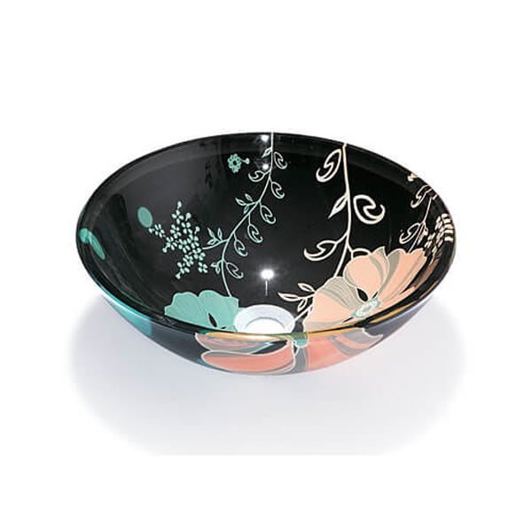 BELL - Glass Bowl - Painted Sandwich Bowl - 8550