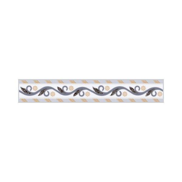 Drashti Ceramic - Digital Border Tiles - 600 x 100 mm - 874
