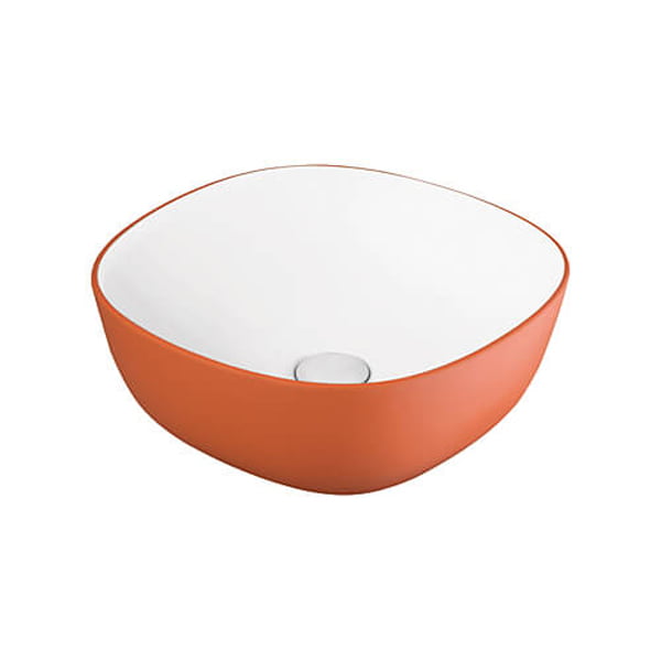 BELL ART Basin - Matt White & Orange - A420-COW-M