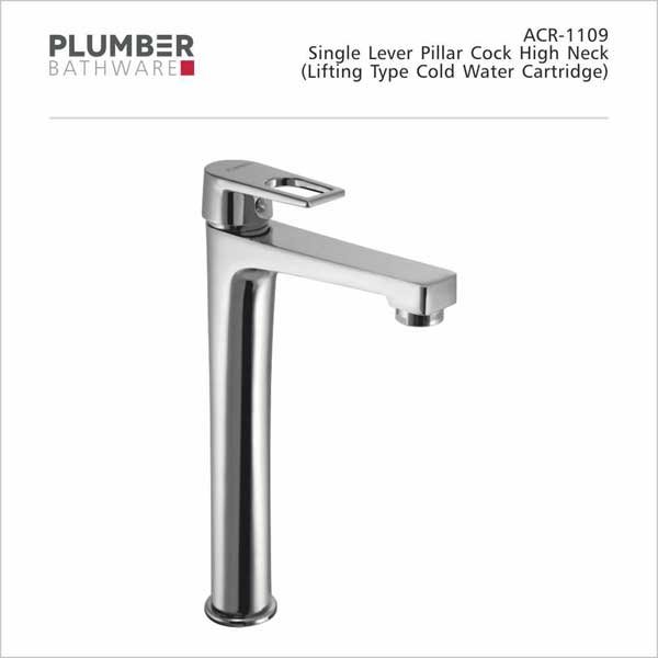 Plumber - Archer Series - Single Lever Pillar Cock High Neck - ACR-1109