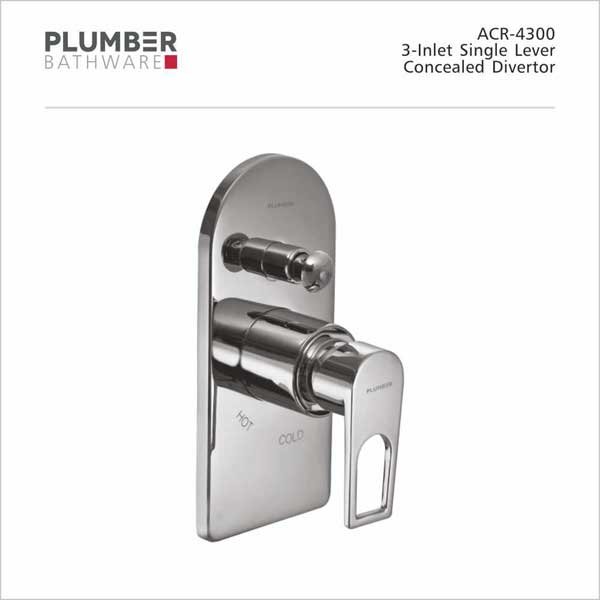 Plumber - Archer Series - 3-INLET Single Lever Concealed Divertor - ACR-4300