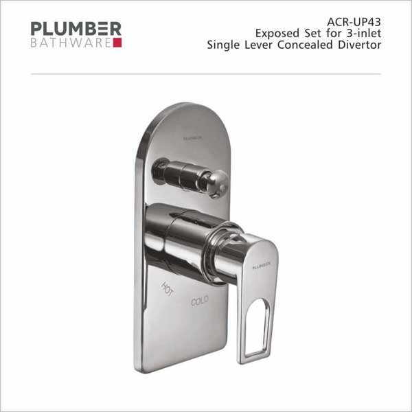 Plumber - Archer Series - Exposed Set for 3-INLET Single Lever Divertor - ACR-UP43