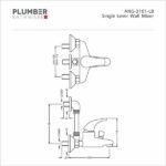 Plumber - Angel Series - Single Lever Wall Mixer - ANG 3101LB - Image 2