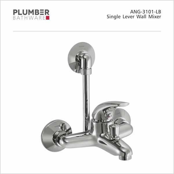 Plumber - Angle Series - Single Lever Wall Mixer with 'L' Bend - ANG-3101-LB