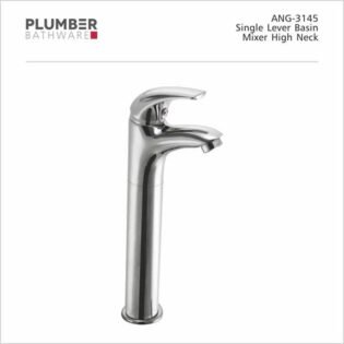 Plumber - Angle Series - Single Lever Basin Mixer High Neck - ANG-3145