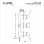 Plumber - Angel Series - Concealed Wall Mixer - ANG 510CB - Image 2