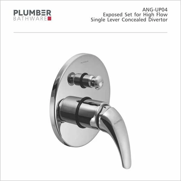Plumber - Angle Series - Exposed Set for High Flow Single Lever Divertor - ANG-UP04