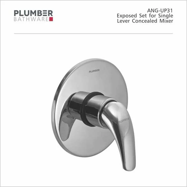 Plumber - Angle Series - Exposed Set for 3-INLET Single Lever Mixer - ANG-UP31