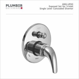 Plumber - Angle Series - Exposed Set for 3-INLET Single Lever Divertor - ANG-UP43