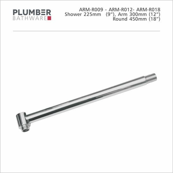 Plumber - Shower Arm - Shower Arm Round - ARM-R009