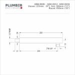 Plumber - Shower Arm Shower Arm Round ARM R018 - Image 2