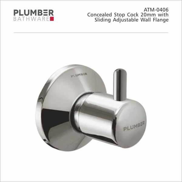 Plumber - Atom Series - Concealed Stop Cock 20mm - ATM-0406