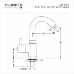 Plumber - Aztec Series - Swan Neck Tap - AZT 1102 - Image 2