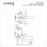 Plumber - Aztec Series - Single Lever Wall Mixer - AZT 3101LB - Image 2