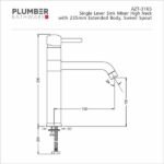 Plumber - Aztec Series - Single Lever Sink Mixer High Neck - AZT 3165 - Image 2