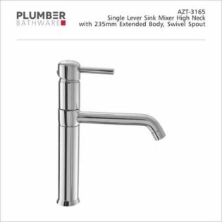 Plumber - Aztec Series - Single Lever Sink Mixer High Neck Deck Mounted - AZT-3165