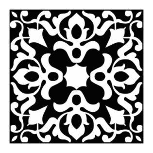 NARMADA - High Lighter Tile - Black and White HL 11 - 600 x 600 mm