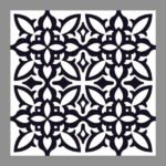 NARMADA - High Lighter Tile - Black and White HL 12 - 600 x 600 mm