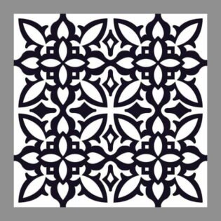 NARMADA - High Lighter Tile - Black and White HL 12 - 600 x 600 mm