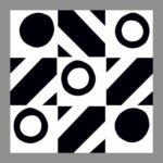 NARMADA - High Lighter Tile - Black and White HL 22 - 600 x 600 mm