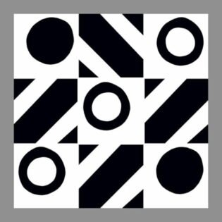 NARMADA - High Lighter Tile - Black and White HL 22 - 600 x 600 mm