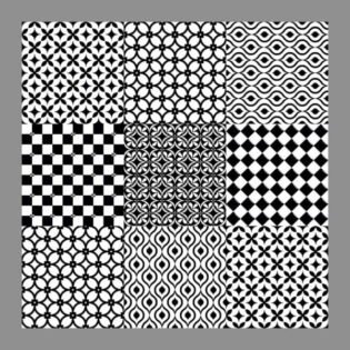 NARMADA - High Lighter Tile - Black and White HL 3 - 600 x 600 mm