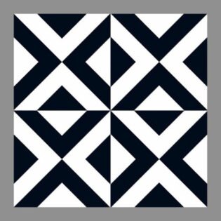 NARMADA - High Lighter Tile - Black and White HL 6 - 600 x 600 mm