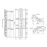 3-Wing Butt Hinge - BTH02D - 40MM - Image 2