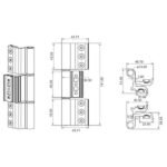 45MM/52MM Series 3-Wing Casement Butt Hinge - BTH06D - Image 2