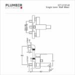 Plumber - Chorush-F Series - Single Lever Wall Mixer - CFT 3101LB - Image 2