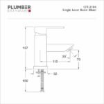 Plumber - Chorush-F Series - Single Lever Basin Mixer - CFT 3104 - Image 2
