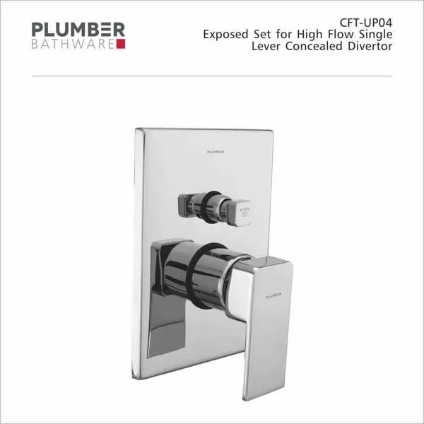 Plumber - Chorush-F Series - Exposed Set for High Flow Single Lever Divertor - CFT-UP04