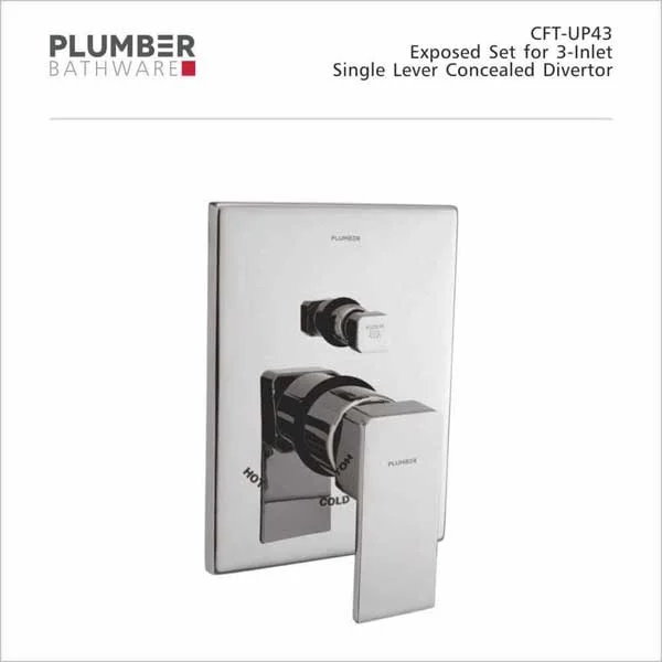 Plumber - Chorush-F Series - Exposed Set for 3-INLET Single Lever Divertor - CFT-UP43