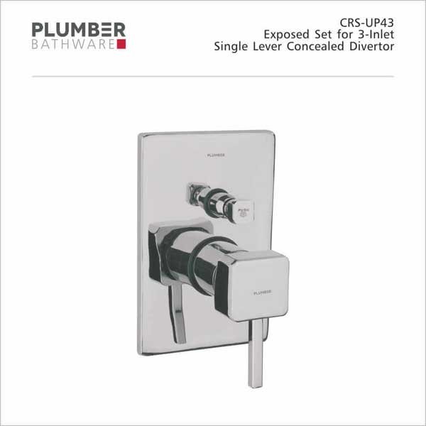 Plumber - Chorush Series - Exposed Set for 3-INLET Single Lever Divertor - CRS-UP43