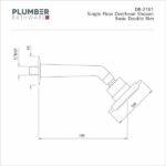 Plumber - Shower - Overhead Shower - Basic Double - DR 2101 - Image 2