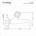 Plumber - Economy Series - Bib Cock Long Nose - EC 0205 - Image 2