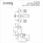 Plumber - Economy Series - Wall Mixer Telephonic - EC 5100LB - Image 2