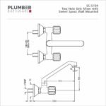 Plumber - Economy Series - Two Hole Sink Mixer - EC 5104 - Image 2