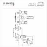 Plumber - Economy Series - Wall Mixer 3-In-1 - EC 5111 - Image 2