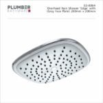Plumber - Rain Shower - Single Flow Overhead Shower - Edge Grey - ED-8004