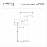 Plumber - Edge Series - Liquid Soap Dispensor Metal Bottle - EG 7005 - Image 2