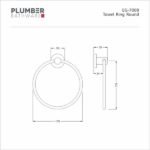 Plumber - Edge Series - Towel Ring Round EG 7009 - Image 2